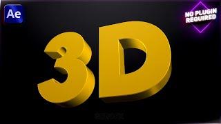 3D Text After Effects Tutorial