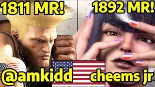  STREET FIGHTER 6  amkidd (GUILE ガイル) VS. cheems jr (MANON) 4K MASTER RANKS