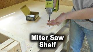 Building an Inset Miter Saw Shelf | Workbench Build | The Fixer Clips