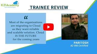 K21Academy Success Stories | Paritosh Microsoft Azure Admin Certified | K21Academy