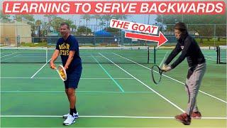 Learning the Backward Tennis Serve from Trickshot GOAT Koji Yamasaki