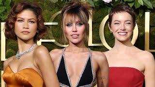 Golden Globes 2025 Fashion: Zendaya, Miley Cyrus, Emma Stone and More Serve Looks