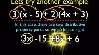 Combining Like Terms and the Distributive Property - Next Level Problems