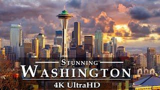 Washington State  by Drone 4K HD 2021 | Flying over Stunning Skylines & Aerial Views - US Capital