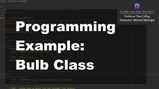 Java 1 Online, [4.10] Writing Classes: Bulb Class