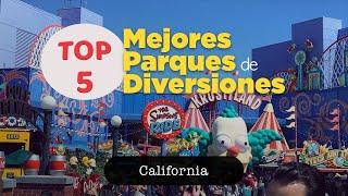 TOP 5  Mejores PARQUES de DIVERSIONES de CALIFORNIA