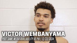 Victor Wembanyama Postgame vs Philadelphia 76ers | 12.23.2024