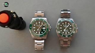 REAL vs FAKE ROLEX Submariner 116610LV (Hulk) under UV Light.