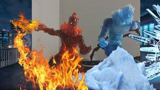 Unboxing Age of apocalypse Iceman and Retro Card Human Torch Marvel Legends