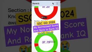 SSC GD Normalised Score on Rank IQ |SSC GD 2024 Normalisation Score Kese Check Kare SSC GD CutOff#gd