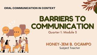 Barriers to Communication