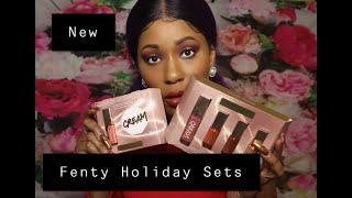 New FENTY BEAUTY Glossy Posse Fantasy 4Sum 4-Piece Gloss Bomb Set + Resting Peach Face