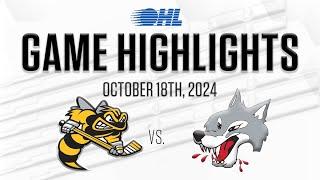 OHL Highlights: Sarnia Sting @ Sudbury Wolves Oct. 18, 2024