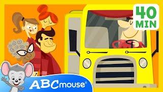  The Wheels on the Bus Go Round and Round  & More Songs for Kids | 40 Minutes of Fun!  | ABCmouse