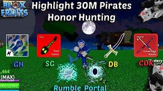 Highlight 30M Portal, Rumble + God Human + CDK, Dark Blade (Blox Fruits Bounty/Honor Hunting)