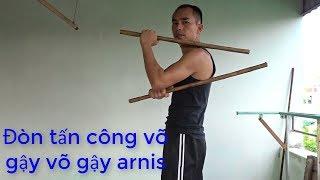 Đòn tấn công song đoản côn (võ gậy arnis) - Hướng dẫn tự tập võ bài 21