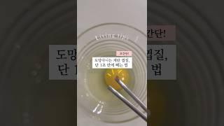 도망다니는 계란 껍질 1초만에 빼는 방법 #lifehacks #살림노하우 #계란껍질