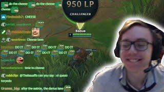 THEBAUSFFS attempts Tilterellla Cheese In Challenger EUW 