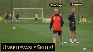 Ten Hag did this for Sancho in Manchester United training today