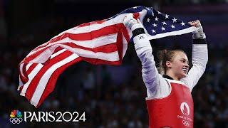 Team USA's Kristina Teachout is a taekwondo bronze medalist after beating China's Song | NBC Sports