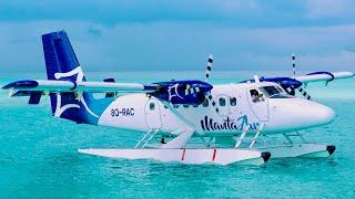 Maldives seaplane flight | Cockpit view (4K) | SPECTACULAR experience