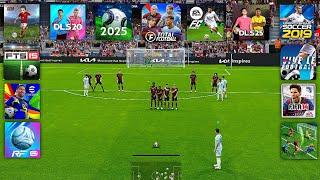 EVOLUTION OF FREE KICKS (DLS 25, FC Mobile, eFootball Mobile, VLF, RF 25, Total Football, etc)