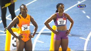 OMG Insane 100M Shericka Jackson defeats Shelly ann fraser pryce & Tia clayton insane speed 