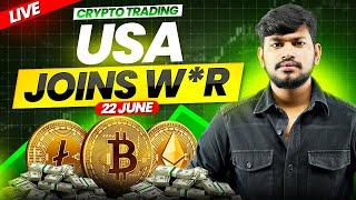  US Joins War- LIVE Trades on BTC, GOLD, and USOIL – | 22 June - IITian Trader