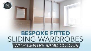 Bespoke Fitted Sliding Wardrobes with Centre Band Colour | Fox wardrobes