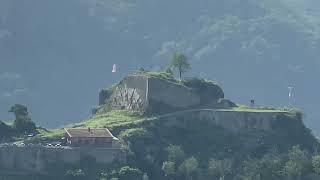 23.07.21: Blick auf die Saffenburg und Mayschoß, Flutkatastrophe Ahr