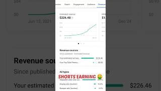 YouTube Shorts Earning  YouTube Short Earning Proof #shorts #viralshorts