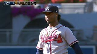 Ozzie Albies MIC'D UP and gives fun interview during 2nd Inning of Braves-Padres game!