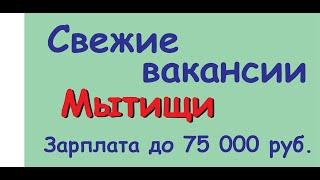 Свежие вакансии Мытищи - удаленная работа на дому   срочно! З\п до 75000 руб.