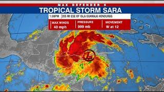 Tormenta tropical Sara se forma en el Caribe frente a la costa de Honduras