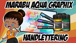 AceLayer Reviews: LIQUID WATERCOLOR PENS AND INK!? Marabu Creative Graphix (ft. Handlettering)