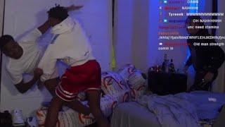 Silky Throws Tayy & Swaz  (#PrayForSwaz) Wrestling For Fun