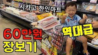 한인마트 없는 미국 시골 주부가 4시간거리 한인마트 가면... (역대급) 시카고 한인마트 60만원 장보기 l 미국 일상 l 미국 브이로그