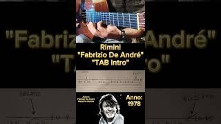 Rimini Fabrizio De André "Tutorial chitarra" (TAB intro) #guitartabs #tutorialchitarra