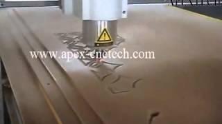 jinan apex tech woodworking CNC Router cutting wooden diebord machine