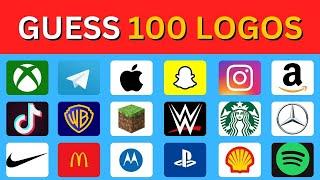 Guess the Logo in 5 Seconds!  | 100 Famous Logos Challenge | Logo Quiz 2025.