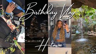 TRAVEL VLOG: 22nd BIRTHDAY in HOUSTON, ziplining, restaurants, festivals & more | Kenzi M.