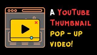 A YouTube Thumbnail pop up video with Hackway​