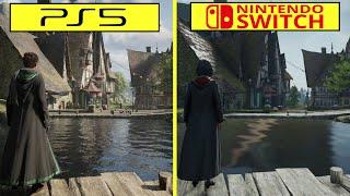 Hogwarts Legacy Nintendo Switch vs PS5 Graphics Comparison