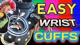 DIY PUNK/GOTH WRIST CUFFS (Made from second hand material)