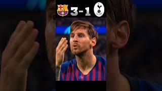 Barcelona Destroyed Tottenham  | Messi Brace #shorts #football #youtube