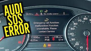 Audi SOS Emergency Call Function:  malfunction!