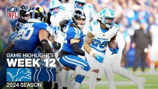 Detroit Lions vs. Indianapolis Colts | 2024 Week 12 Game Highlights