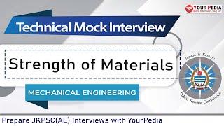 SOM Actual Interview Question asked in JKPSC(AE) interviews | ME | Prepare Interview with YourPedia