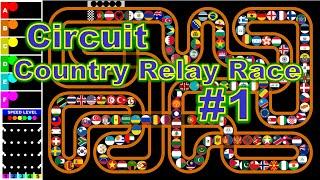 Circuit Countries Relay Race #1 ~144 Countries marble game~ | Marble Factory 2nd