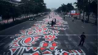 The World's Largest Alpona in Bangladesh